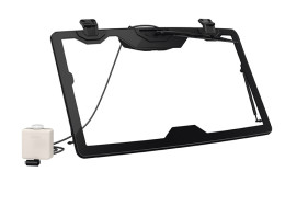 Flip glass windshield with wiper and washer kit